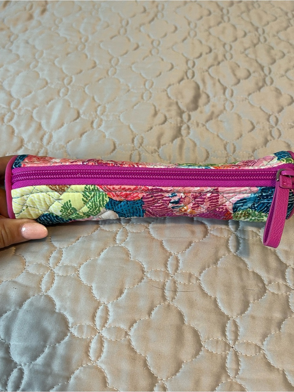 Vera Bradley quilted cotton cosmetic or pencil case